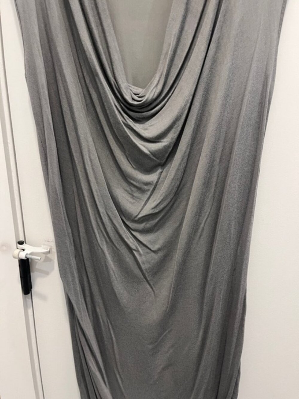 Goldhawk Draped Cowl Neck Midi Dress in Grey - Picture 7 of 8